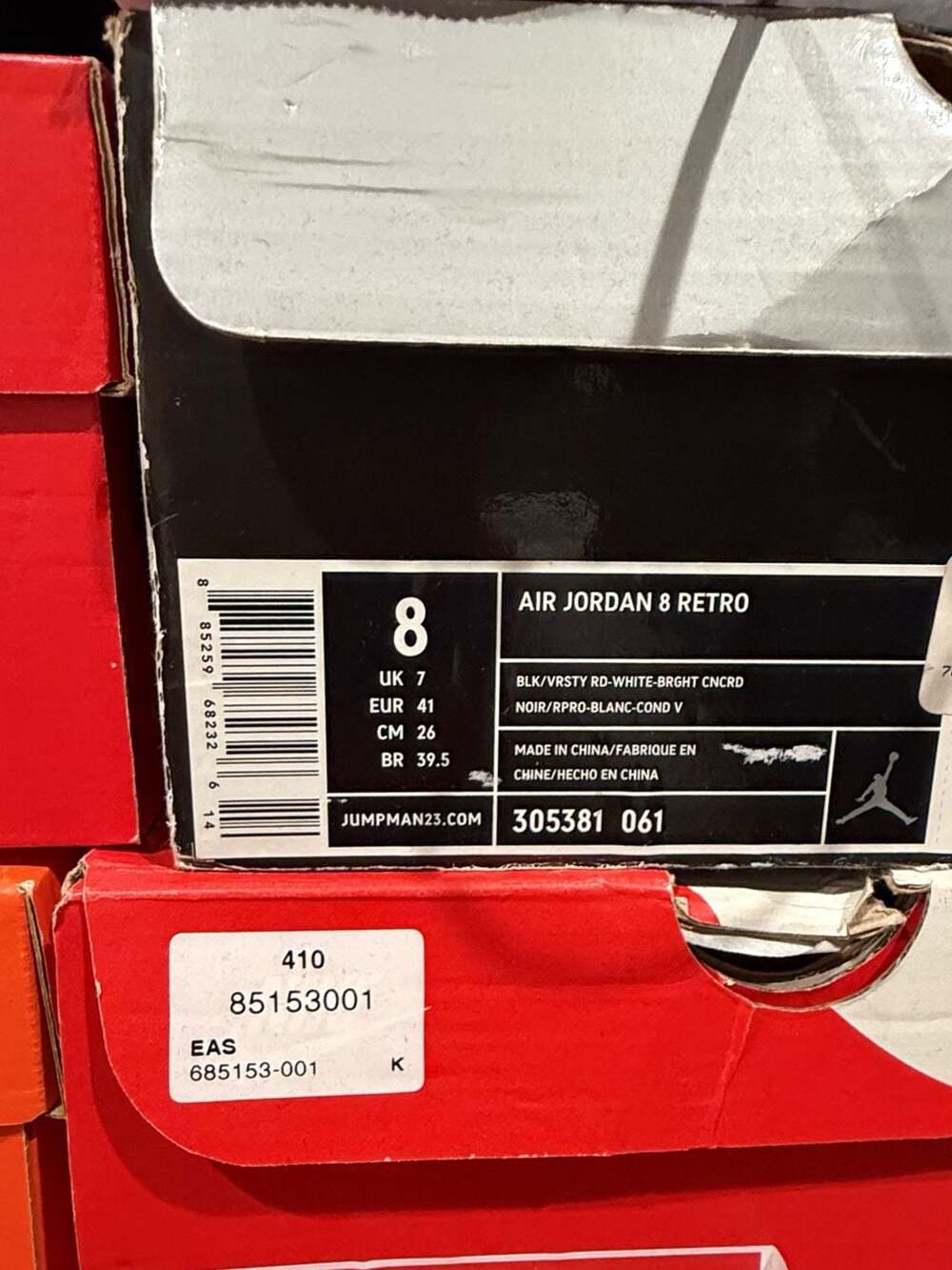 Jordan Air Jordan 8 Retro Size 8 305381 061